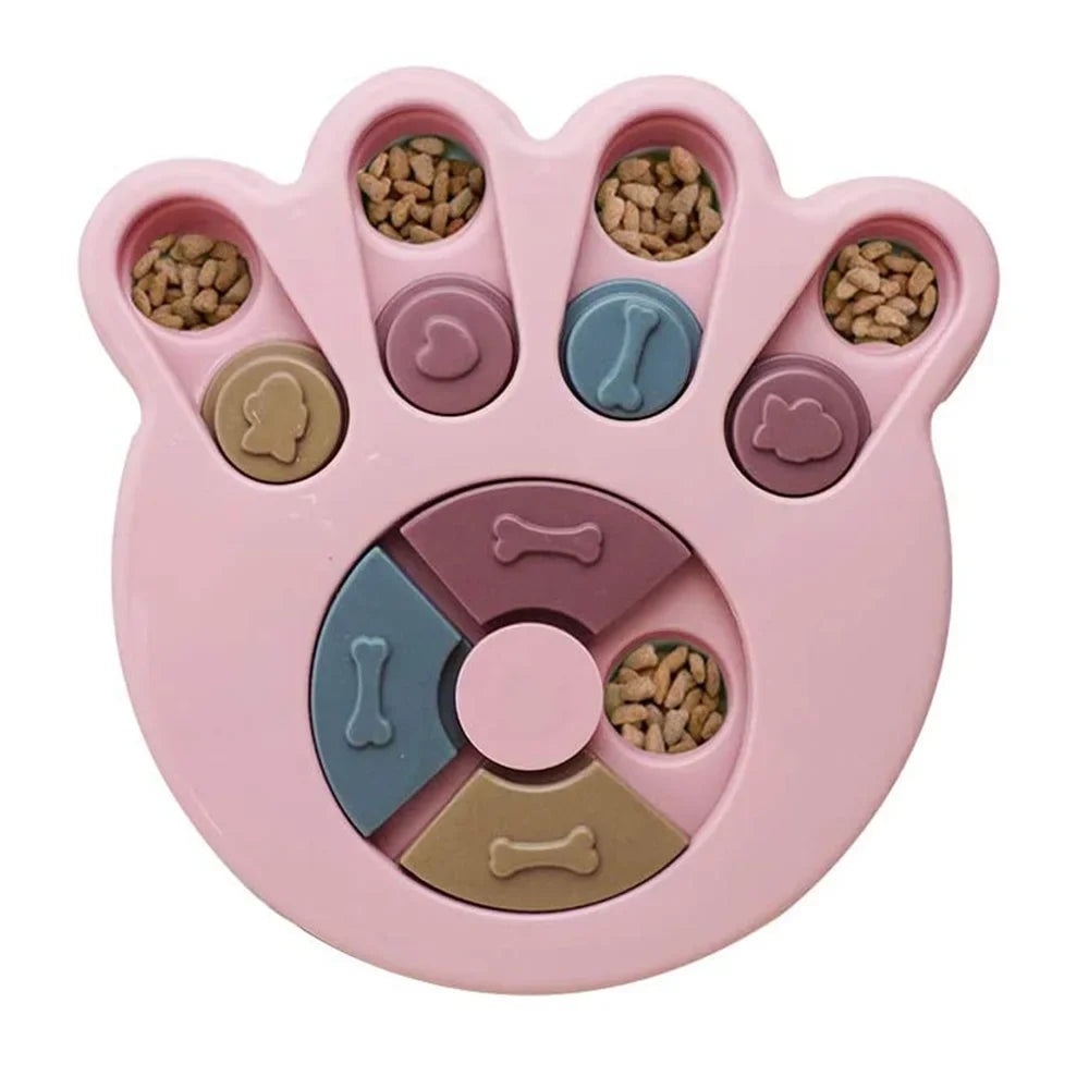 Slow Feeder Dog Puzzle Toy – Interactive food dispenser for dogs and cats with non-slip base