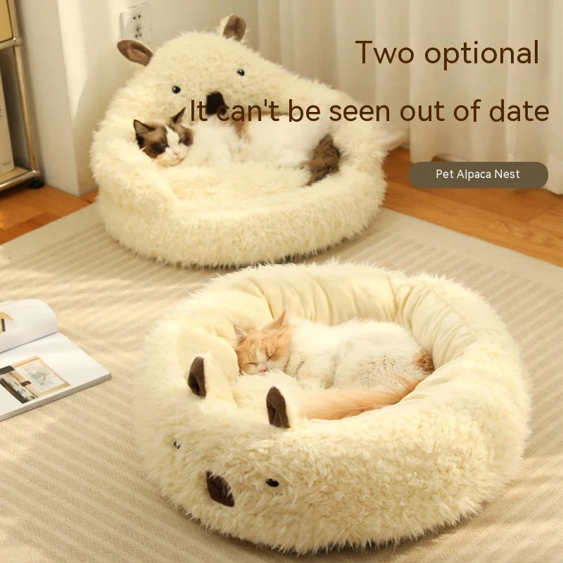 Winter warm plush dog mat – Cozy and soft bed for pets in cold weather