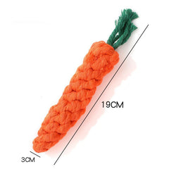 Cartoon Carrot Shape Dog Chew Toy – Durable Cotton Rope Dental Care Toy