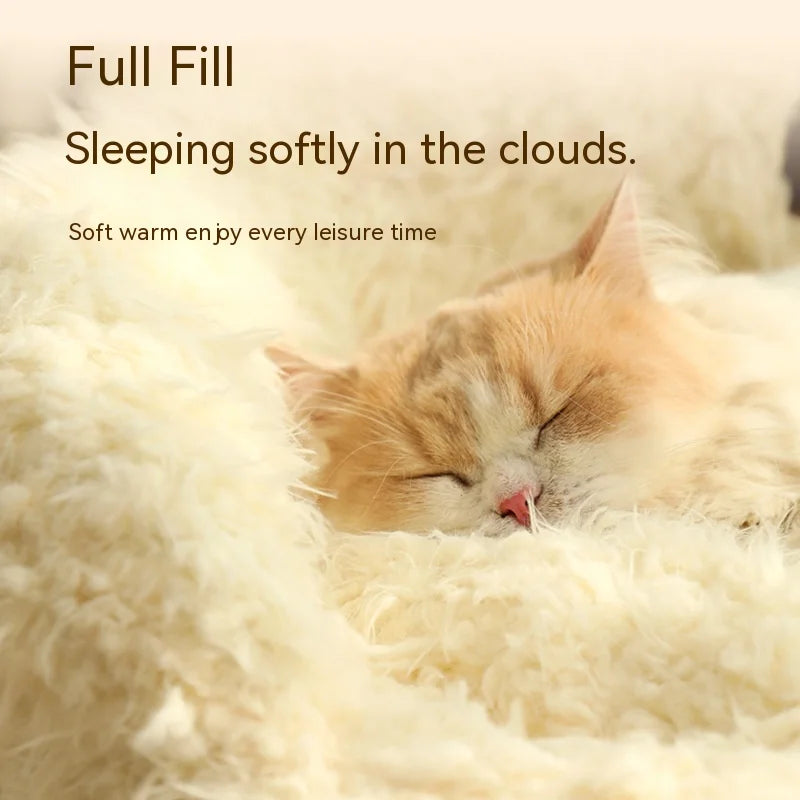 Winter warm plush dog mat – Cozy and soft bed for pets in cold weather