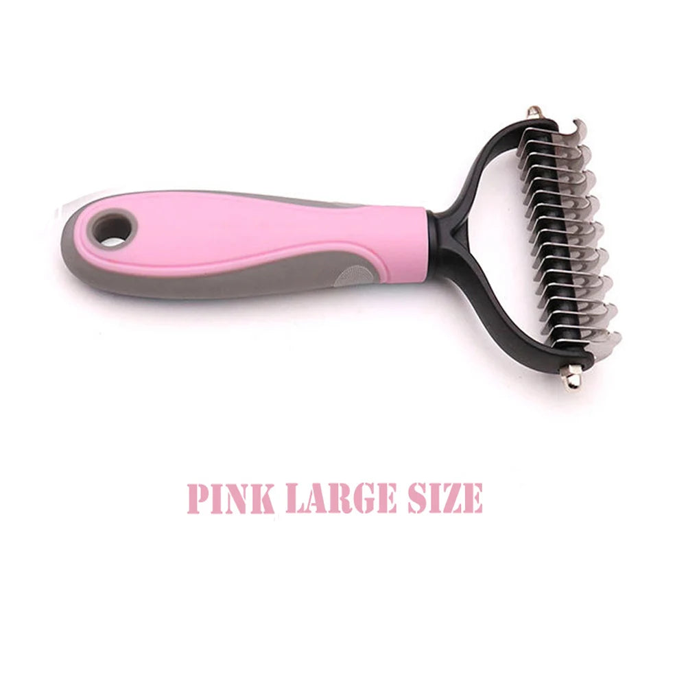 Pet Fur Knot Cutter Brush for dogs and cats – Dual-sided design for shedding and tangle-free grooming