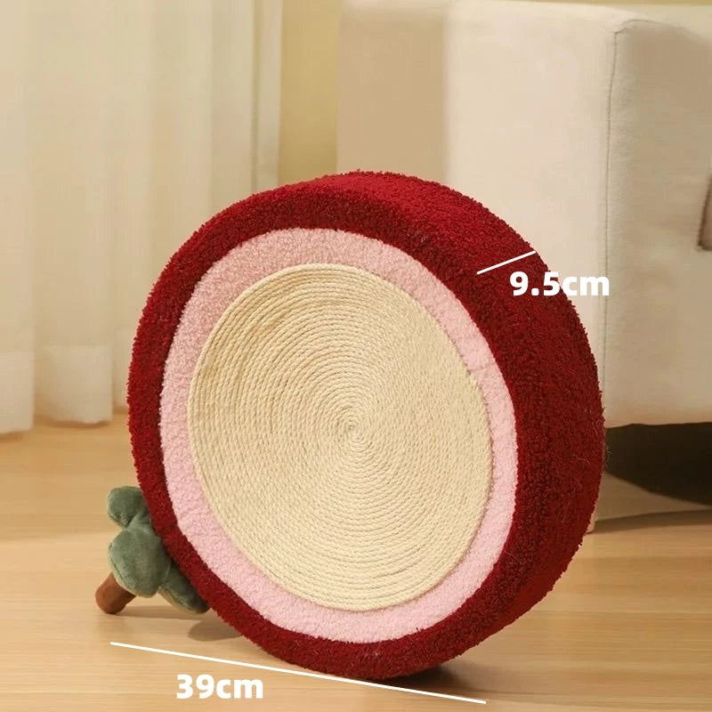 2-in-1 cat scratcher and bed with recyclable bowl-shaped sisal surface