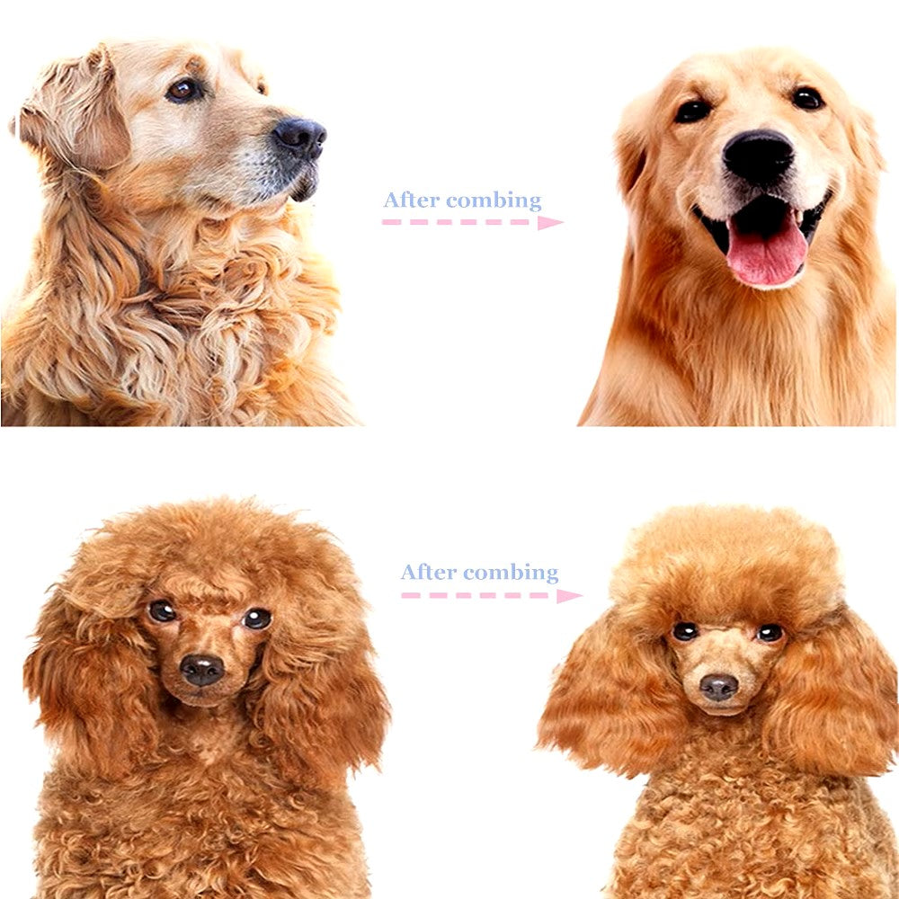 Pet Fur Knot Cutter Brush for dogs and cats – Dual-sided design for shedding and tangle-free grooming