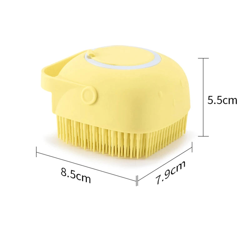 Soft silicone pet bath massage grooming gloves for dogs and cats