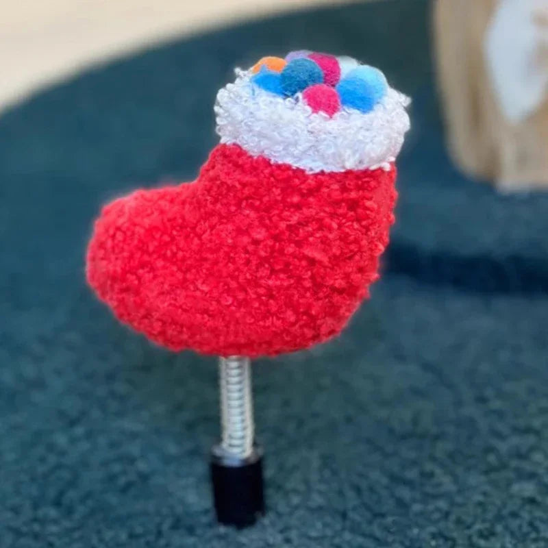 Christmas-themed American cat tree with climbing wall and sisal scratching posts