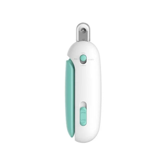 Stainless steel pet nail clippers with safety lock and ergonomic handle