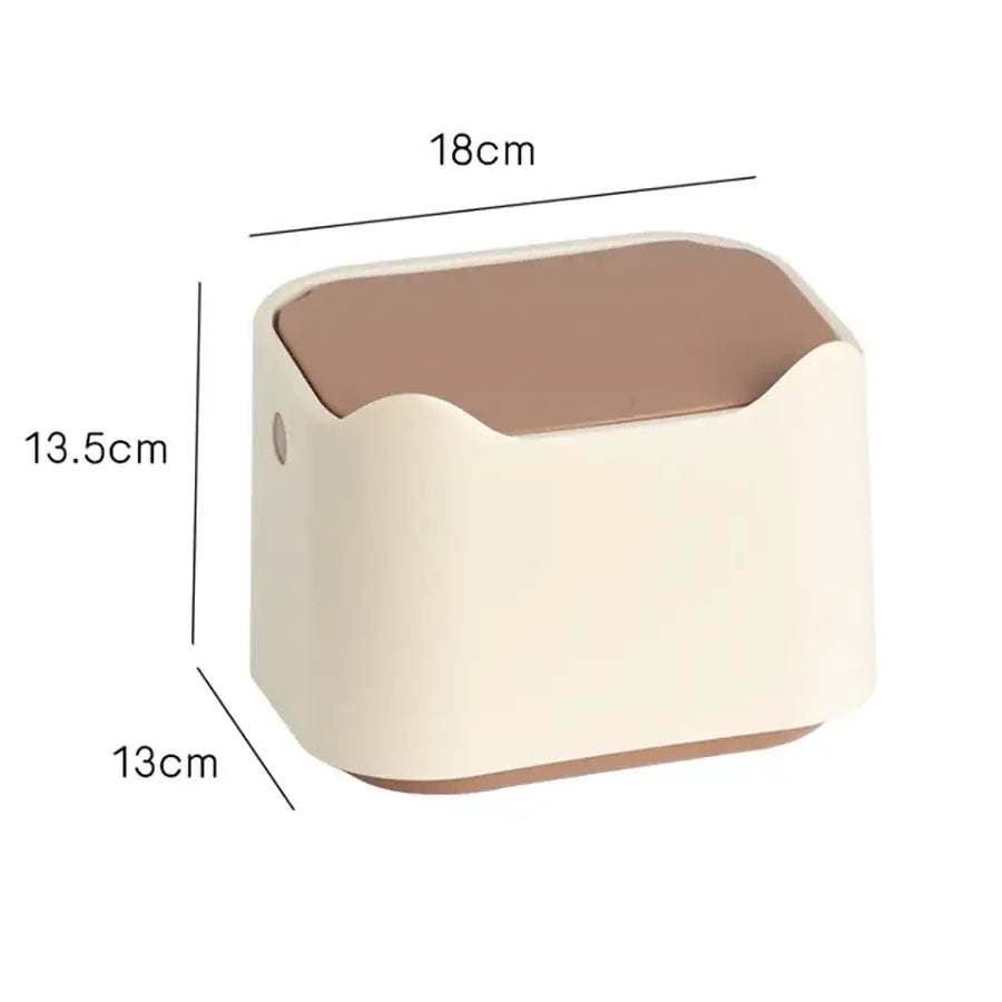 Compact enclosed cat waste box with sealed lid, odor-control design, and easy-carry handle for litter storage.