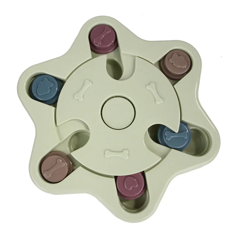Slow Feeder Dog Puzzle Toy – Interactive food dispenser for dogs and cats with non-slip base