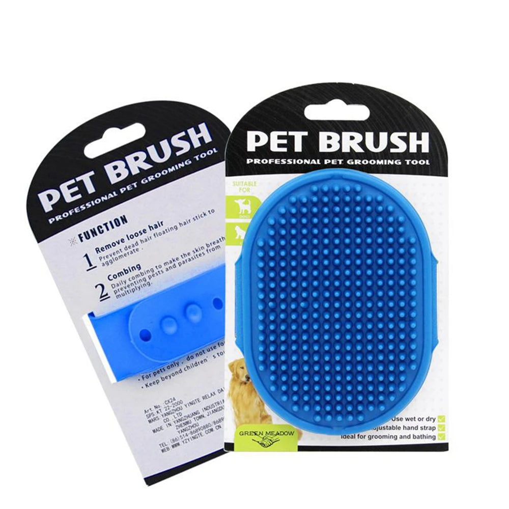 Pet Bath Massage Gloves for dogs and cats – Soft rubber grooming brush for shedding and relaxation