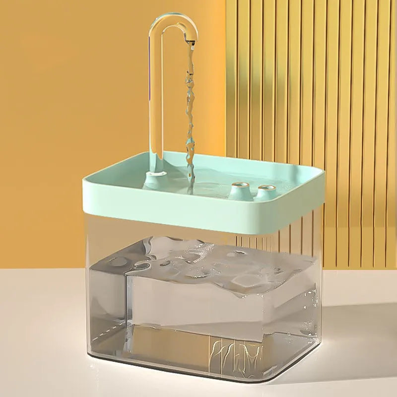 Smart ultra-quiet pet water fountain with filter and burnout protection for cats and dogs