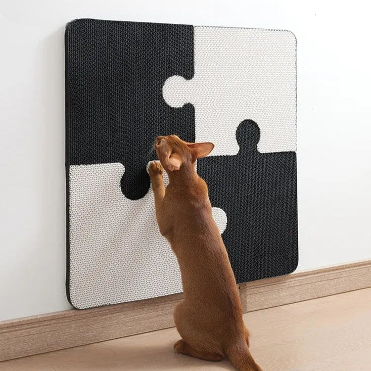 Vertical wall-mounted cat scratching board with large durable surface