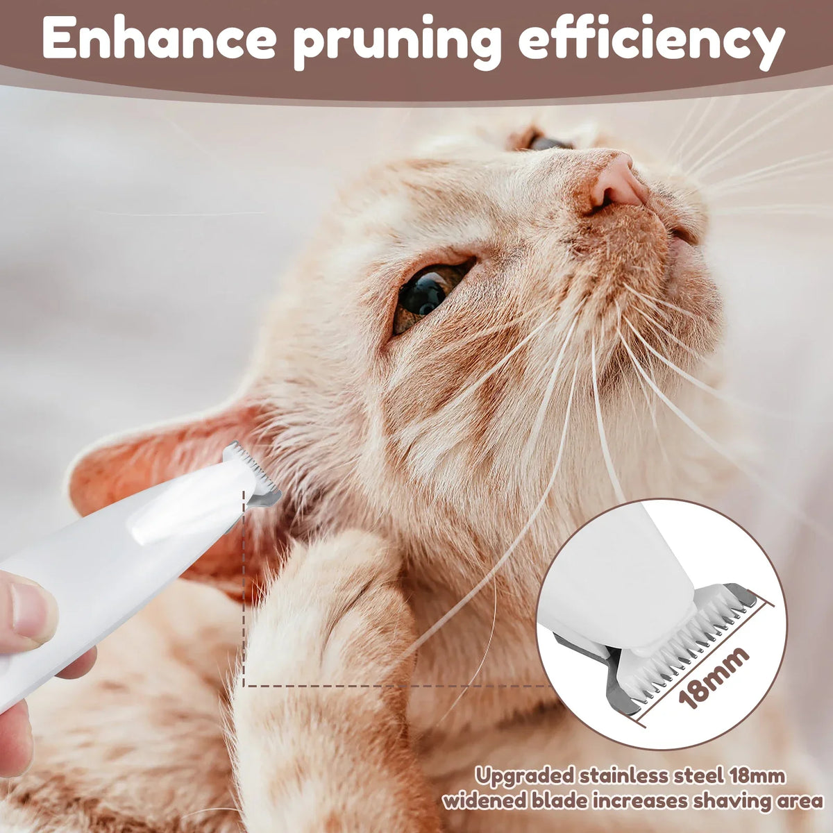 LED dog paw trimmer with digital display and stainless steel blade