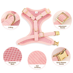 Cute Bowknot Dog Collar Harness Leash Set – 3-in-1 Adjustable Walking Kit