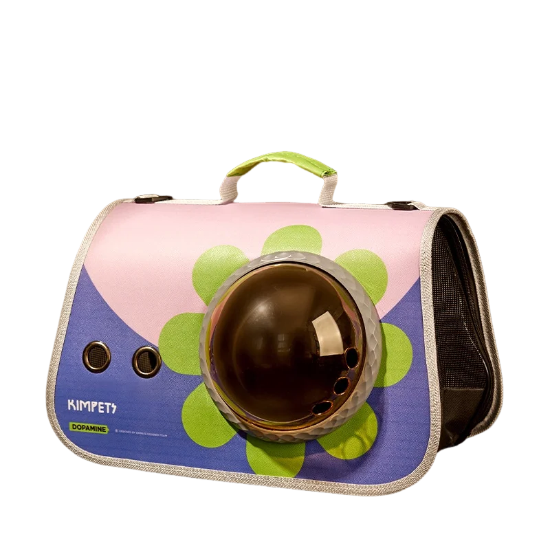 AstroView™ Premium Pet Carrier Backpack, colorful pet travel bag for cats and dogs.