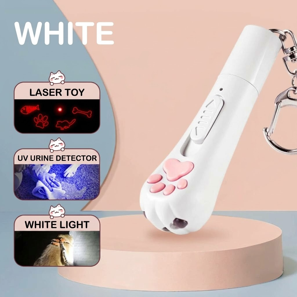 Puff & Purr™ Pastel Paw Rechargeable Laser Chaser