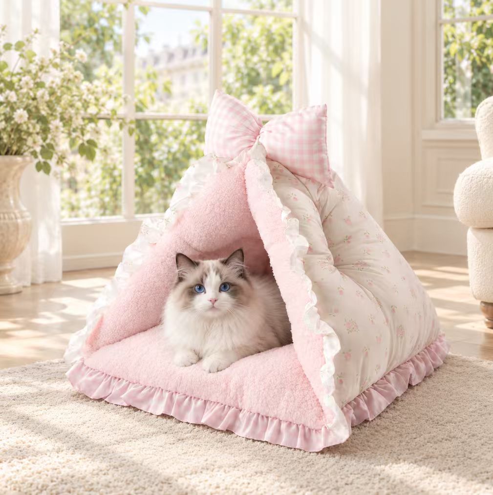 Puff & Purr™ Parisian Dream Lace Cat Teepee
